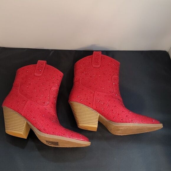 BRAND NEW FOREVER RIVER RHINESTONE WESTERN BOOTIES R3 - Picture 14 of 16